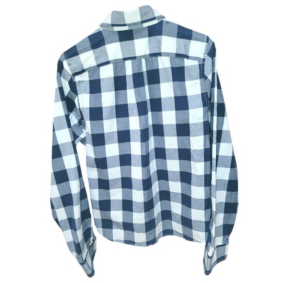 Abercrombie & Fitch Mens Muscle Fit Blue & White Plaid Button-Down Shirt L - Picture 4 of 5